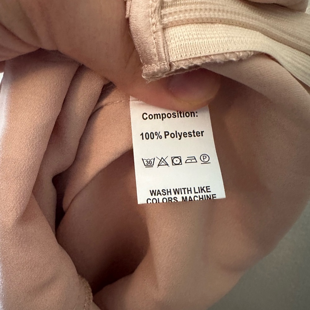 SHEIN Blush Pink Asymmetrical Slip Dress - Picture 8 of 8